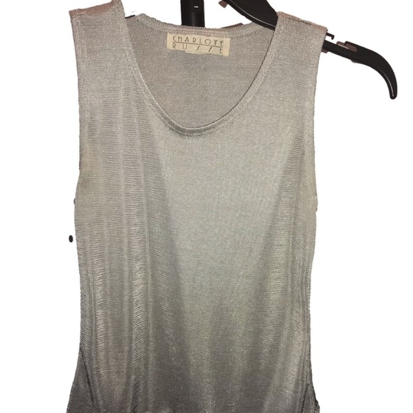 Charlotte Russe silver tank top size small - Picture 1 of 5
